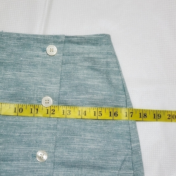 Nwt Loft 50% Linen Metallic Stripe Mini Skirt - Picture 5 of 9
